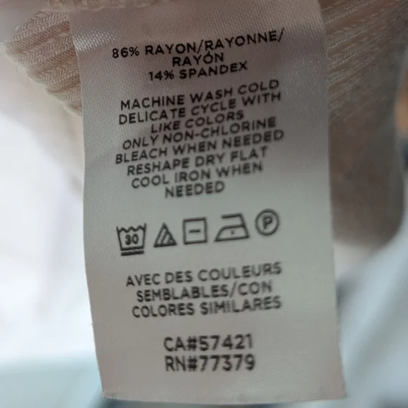 Anne Taylor Women's Cream Ribbed Button-Down Top - Size XXL - Picture 5 of 5